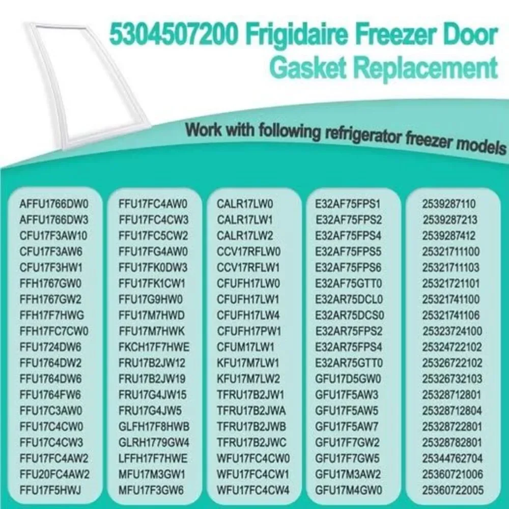 Refrigerator Door Gasket replacement part 5304507200 FRIGIDARE KENMORE ELECTROLU